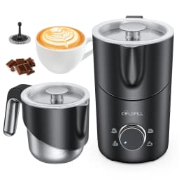 Electric Milk Frother Automatic Rotary Foamer for Coffee Cappuccino Latte Hot and Cold Foam Maker Split Type Milk Foamer