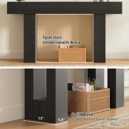 63in Long Console Table with Drawers Wood Industrial Sofa Entry Table for Living Room Hallway, Customized