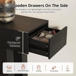 63in Long Console Table with Drawers Wood Industrial Sofa Entry Table for Living Room Hallway, Customized