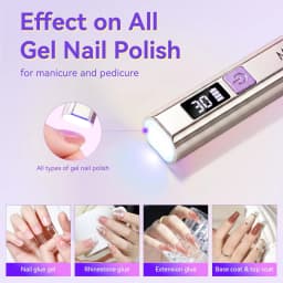 Makartt Handheld UV Light for Gel Nails Portable Mini UV LED Nail Lamp Fast Curing Dryer Rechargeable USB LCD 2 Timers DIY Salon
