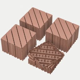Plastic Interlocking Deck Tiles (44 Pack) – 12"x12" Waterproof Outdoor Patio Flooring, All-Weather Use, Slip-Resistant PP Deckin