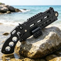 Powerful Foldable Slingshot Kit, Compact Hunting & Survival Tool for Jungle Camping, Shoot Arrows and Steel Ammo