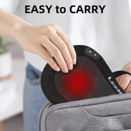 LEERCON Shiatsu Back Massager for Deep Tissue, Cordless Portable Back And Neck Massager with Heat, 3D Kneading Lower Back Electric Massage Pillow, Suitable for Men And Women.