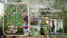 2 Pack Decorative Metal Garden Fence Tall Climbing Plants Fencing Barrier