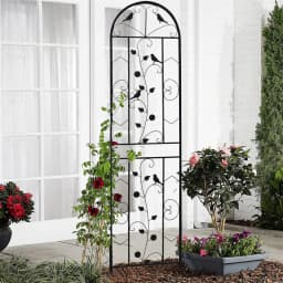 2 Pack Decorative Metal Garden Fence Tall Climbing Plants Fencing Barrier