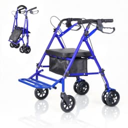 Lightweight Foldable Transport Wheelchair for Adults Foldable Portable Wheelchair Adjustable Height & Underseat Storage Bag