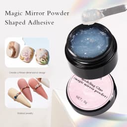 5ml 3D Clear Nail Gel Mirror Powder Set for Metallic Three-Dimensional Nail Art 3D Painting Gel Kit