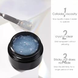 5ml 3D Clear Nail Gel Mirror Powder Set for Metallic Three-Dimensional Nail Art 3D Painting Gel Kit