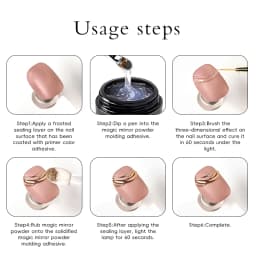 5ml 3D Clear Nail Gel Mirror Powder Set for Metallic Three-Dimensional Nail Art 3D Painting Gel Kit