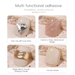 5ml 3D Clear Nail Gel Mirror Powder Set for Metallic Three-Dimensional Nail Art 3D Painting Gel Kit