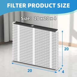 310 Replacement Air Filter 20x20x4 MERV 11 Compatible with Air Purifiers Model 1310 2310 3310 4300 HVAC AC Furnace Filter 2Packs
