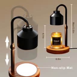 Atmospheric Wax Melting Lamp, Electric Candle Heater with Timer, Adjustable Height, Suitable for Jar Candles, Includes 2 Bulbs