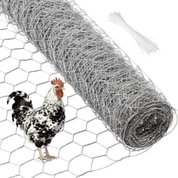 Galvanized Chicken Wire Mesh Fencing, Anti-Rust Hexagonal Net for Outdoor Gardening, Protect Plants/Vegetables/Flowers/Fruits from Dogs, Rabbits, Squirrels
