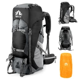 Night Cat Hiking Backpacks Camping Backpacking Packs for Men Women Lightweight Outdoor for Mountaineering Traveling, No Internal Frame