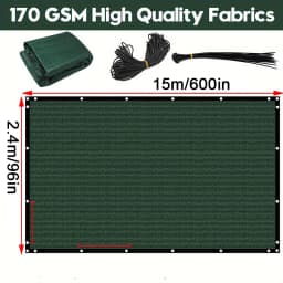 8x50ft Fence Privacy Screen Heavy Duty Windscreen Fence Mesh Fabric Shade Net Cover Garden Wall Backyard Yard Pool