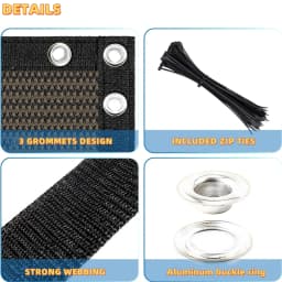 8x50ft Fence Privacy Screen Heavy Duty Windscreen Fence Mesh Fabric Shade Net Cover Garden Wall Backyard Yard Pool