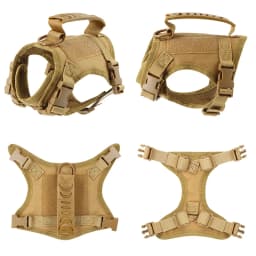 Cat Vest Durable Military Tactical Harness Escape Proof Design Adjustable Straps Soft Breathable Mesh With Top Handle For Outdoor Walking Training Daily Use