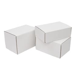 50 Pack White Corrugated Boxes 6x4x2"/6x4x3"/6x4x4" Assorted Sizes Shipping Boxes for Mailing & Gift Packaging