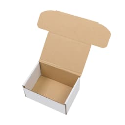 50 Pack White Corrugated Boxes 6x4x2"/6x4x3"/6x4x4" Assorted Sizes Shipping Boxes for Mailing & Gift Packaging