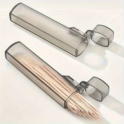 Portable Plastic Toothpick Case - Clear Toothpick Holder for Outdoor Travel, Kitchen, and Restaurant Supplies