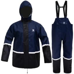 Rain Suits for Men Waterproof High Visibility Rain Gear Lightweight Rain Jacket with Bib Overalls Fishing Farming Golf
