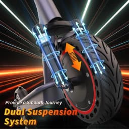 Electric Scooter- 10'' Solid Tires, 42V 10.4Ah Battery,Up to 22MPH Max Speed, 500W Motor, Max 24Miles Long-Range Foldable Escooter for Adults Adults Scooter with Double Braking System, App Control