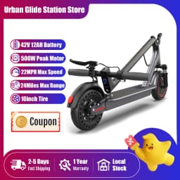 Electric Scooter- 10'' Solid Tires, 42V 10.4Ah Battery,Up to 22MPH Max Speed, 500W Motor, Max 24Miles Long-Range Foldable Escooter for Adults Adults Scooter with Double Braking System, App Control