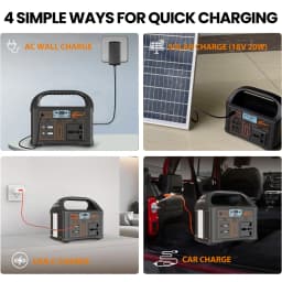 Jsdsolar 300W 500W Portable Solar Power Station Generator 110V220V LED Light Emergency Solar Power Bank for Home Outdoor Camping