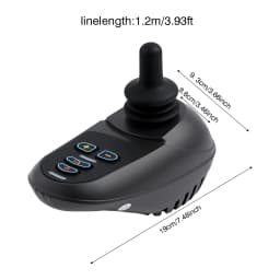 Electric Wheelchair Joystick Controller 50A DC24V ML2P+ Connection Aluminum Alloy Body 5-Speed Adjustment for Replacement Parts