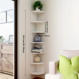 7-Tier Country-Style Wall-Mounted Corner Shelf - Christmas Home Decor, Suitable for Living Room, Bedroom, Kitchen - Easy-To-Install Home Storage Shelf, Decorative Storage Rack, Easy to Assemble, Home Corner Triangular Wall-Mounted Storage Shelf, Corner Divider, Layered Bookshelf, Multi-Layer Wall-Mounted Shelf for Kitchen, Space-Saving Storage, Home Organization, Decorative Storage, Minimalist Storage Box, Kitchen Enthusiasts