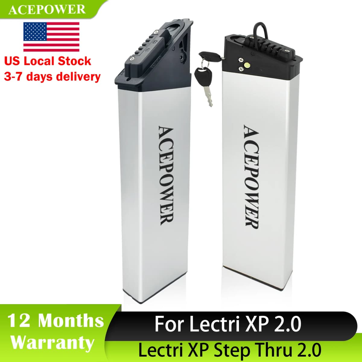 For Lectri XP 1.0/2.0 Lectri XP Step-Thru/Step-Over 1.0/2.0 Ebike Battery 48V 10.4Ah 12.8Ah 14Ah Battery for Samebike LO26 Lectri XP 1.0 2.0 Ebike