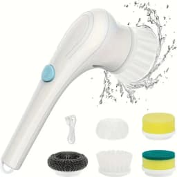 Handheld Electric Spin Scrubber - Cordless Power Cleaning Brush, Heavy-Duty for Kitchen Grease, Bathroom Grout & Tile Cleaning