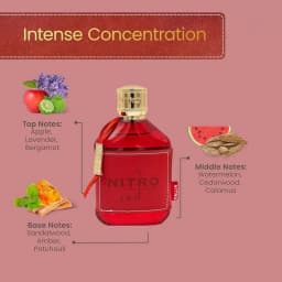 Dumont NITRO RED - 3.4oz - Eau De Parfum - Luxury Perfume for Men - Fruit, Woody, Floral & Masculine Fragrance