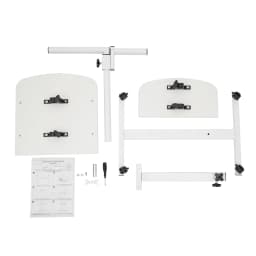 Laptop Desk Stand 360° Adjustable Tilting Overbed Table Computer Table C Shape Notebook Stand with 4 Lockable Wheels for Bed Sofa Office
