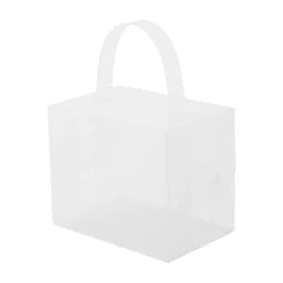 50 Pcs Clear Cake Boxes Set, Plastic Cake Carrier with Lid and Handle 4.7x3.9x3.15" for Cupcake Cookie Party Favor