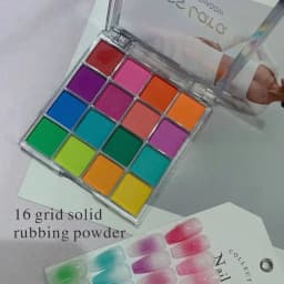 Colors Solid Rubbing Powder Nail Pigment Palette Set Gradient Ombre Nail Dust for DIY Nail Art Decoration