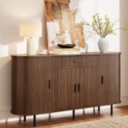 Sideboard Buffet Cabinet With Storage, Versatile Design Sideboard, Wood Kitchen Cabinets Coffee Bar Cabinet For Kitchen