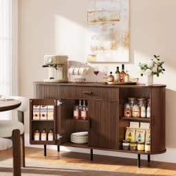 Sideboard Buffet Cabinet With Storage, Versatile Design Sideboard, Wood Kitchen Cabinets Coffee Bar Cabinet For Kitchen
