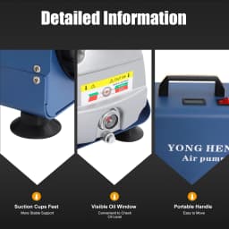 4500PSI 300Bar High Pressure Two-stage Compression Separator YONG HENG Auto Shut Air Pump for Cars, Motorbike, Electric Vehicles