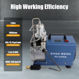 4500PSI 300Bar High Pressure Two-stage Compression Separator YONG HENG Auto Shut Air Pump for Cars, Motorbike, Electric Vehicles