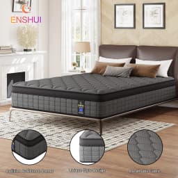 14"Gel Memory Foam Hybrid Pocket Spring Mattress Twin Full Queen King Bed Mattress In A Box, Medium Firm For Pain Relief Feel