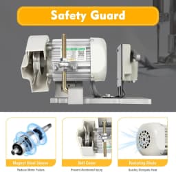 SM-801 Sewing Machine Electric Leather Skiving Thinning Machine Leather Shovel Skin Cutter Skiver Tool + Brushless Servo Motor