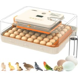 56-Egg Incubator with Automatic Turning, Temp & Humidity Control, LED Candler, Days Display, for Chicken Duck Goose Quail Parrot