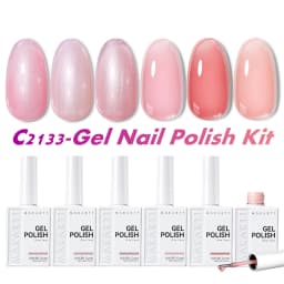 Makartt Pastel Gel Nail Polish Set 6 Colors 15ML One N'Done Spring Summer Baby Blue Green Yellow Purple Red Soak Off UV LED