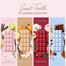 Sabrina Carpenter Sweet Tooth Eau de Parfum Collection for Women – Gourmand Fragrance Assortment (Caramel Dream, Cherry Baby, Me Espresso & Original Sweet Tooth), Vegan, Long-Lasting, 2.5 fl oz / 75 ml Options