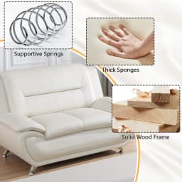 Leather Couch Set,2 Seater Loveseat Sofa for Living Room Furniture Sets,62" Loveseat for Living, Customized