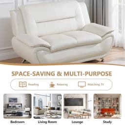 Leather Couch Set,2 Seater Loveseat Sofa for Living Room Furniture Sets,62" Loveseat for Living, Customized