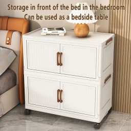 Thickened Home Storage Cabinet for Babies Living Room Bedroom No-Install Plastic Snack Cabinet Multi-Purpose Organizer