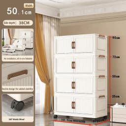 Thickened Home Storage Cabinet for Babies Living Room Bedroom No-Install Plastic Snack Cabinet Multi-Purpose Organizer