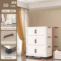 Thickened Home Storage Cabinet for Babies Living Room Bedroom No-Install Plastic Snack Cabinet Multi-Purpose Organizer
